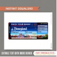 Editable Surprise Trip Ticket to Disneyland / Disneyworld 